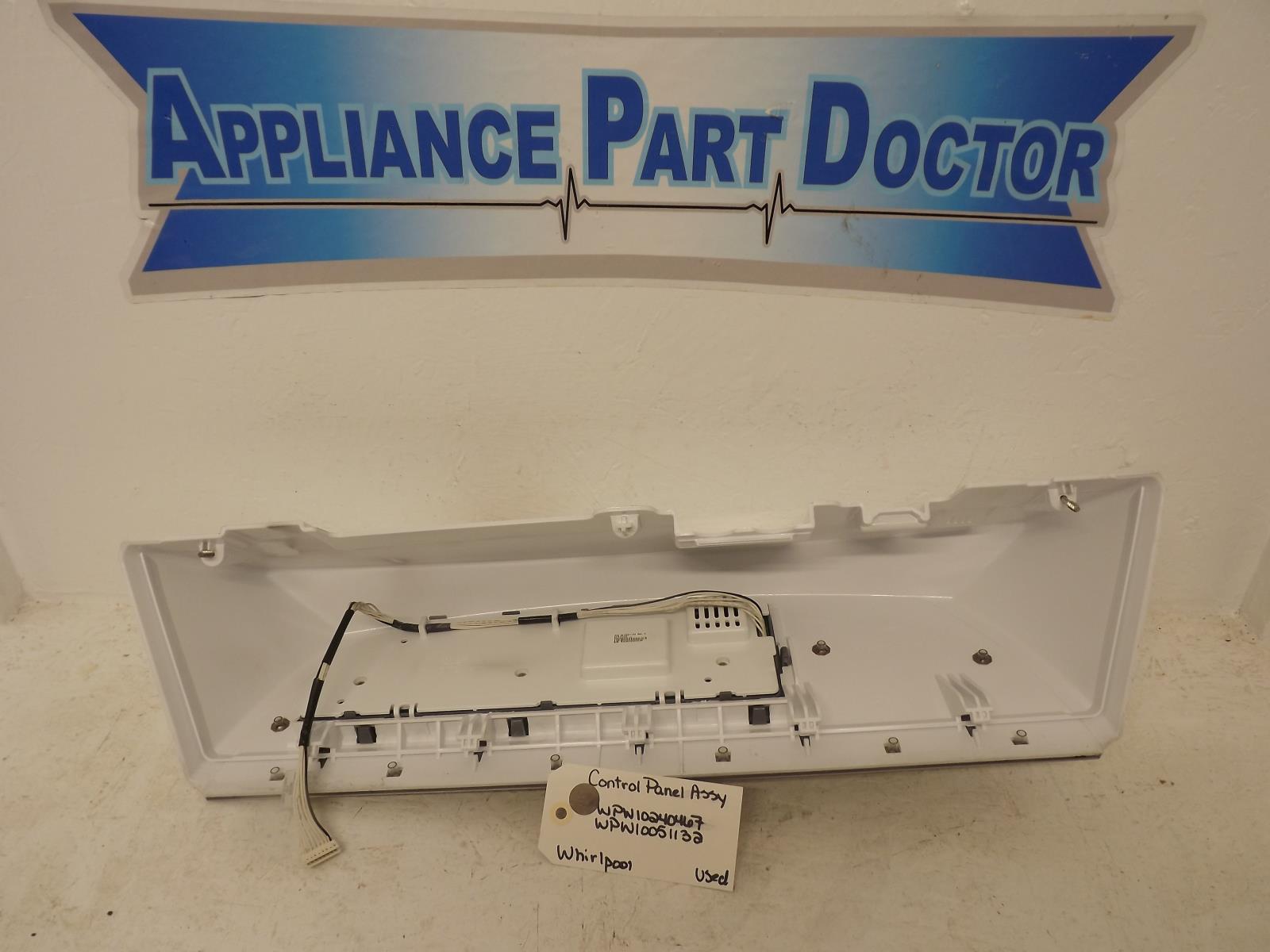 Whirlpool Washer WPW10240467 WPW10051132 Control Panel Assy Used Whirlpool Washer WPW10240467 WPW10051132 Control Panel Assy Used